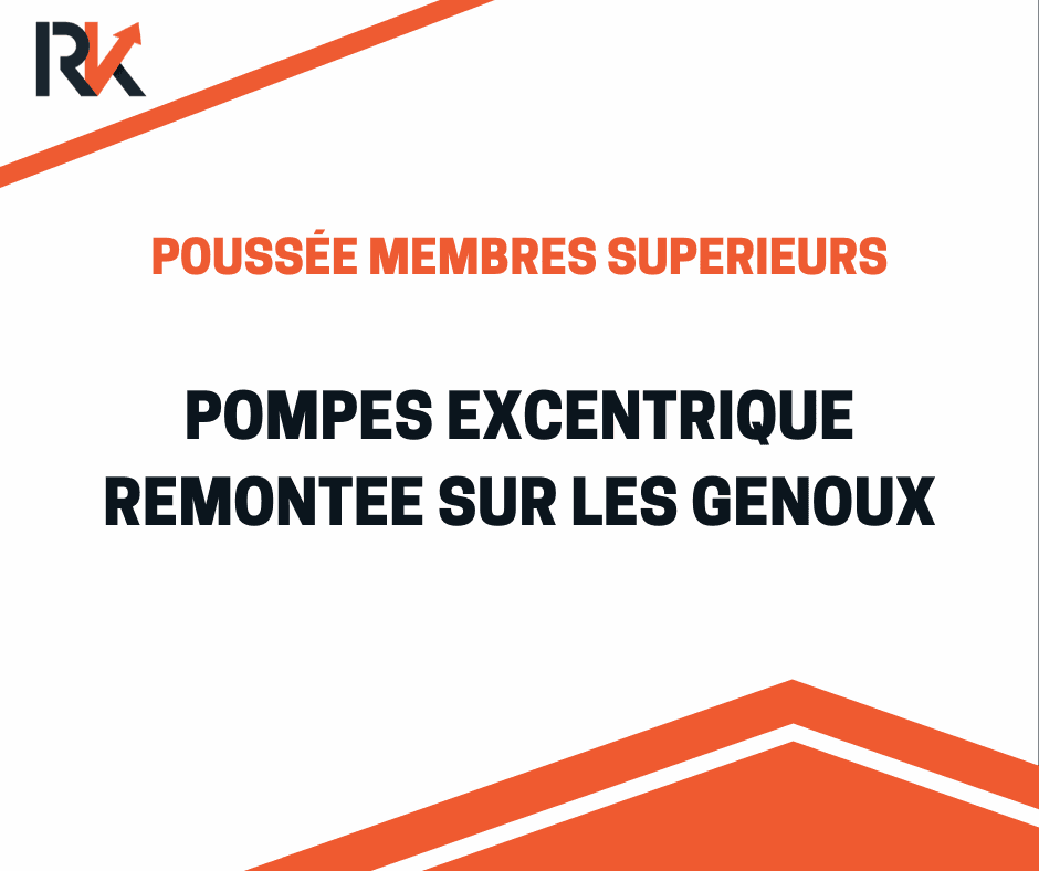 Pompe excentrique remontée sur les genoux
