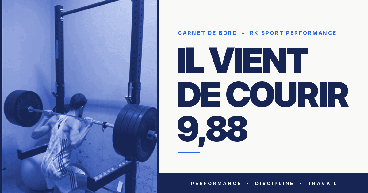 Il vient de courir 9,88
