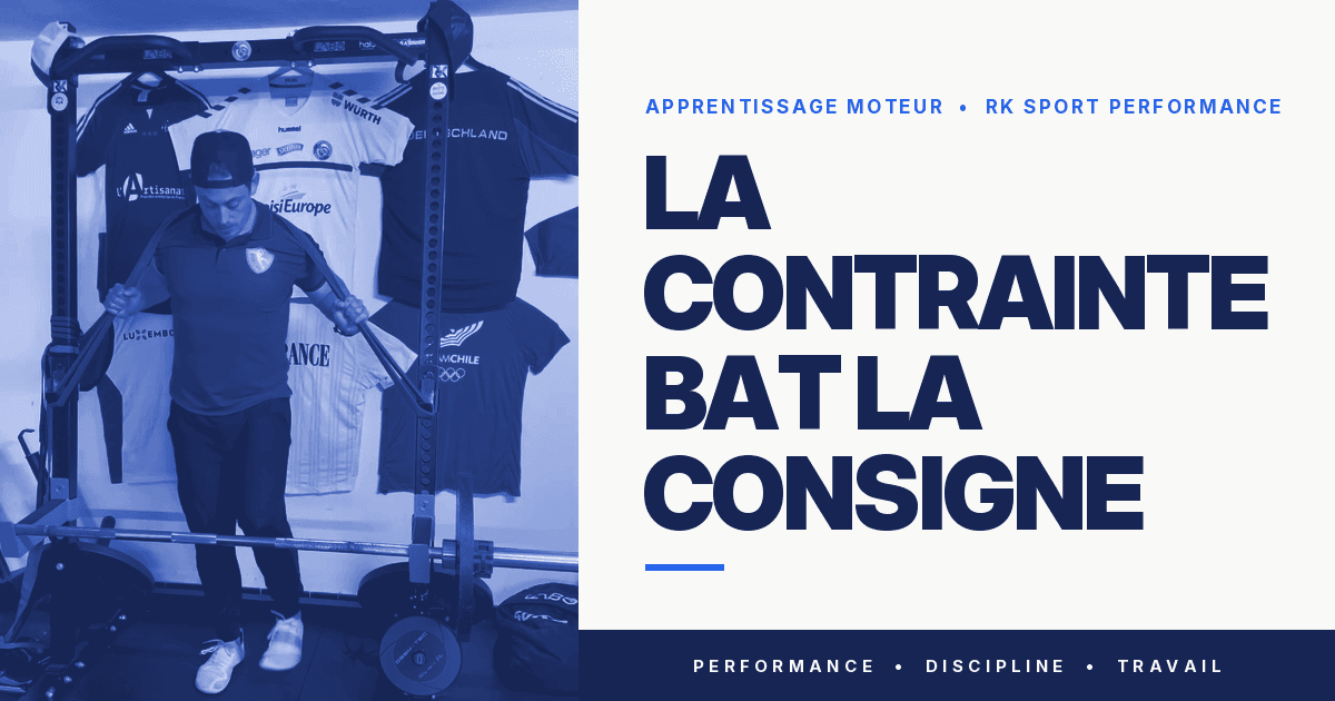 Apprentissage moteur : la contrainte bat la consigne
