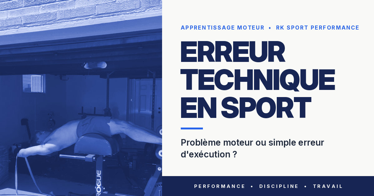 Erreur technique en sport : problème moteur ou simple erreur d'exécution ?