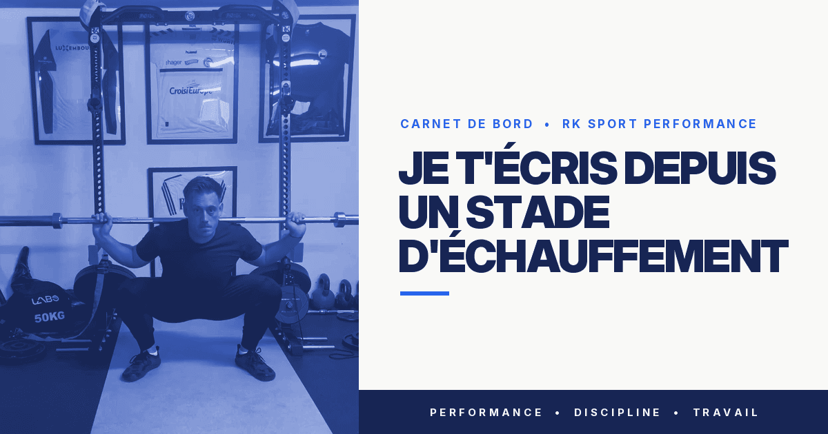 Je t'écris depuis un stade d'échauffement