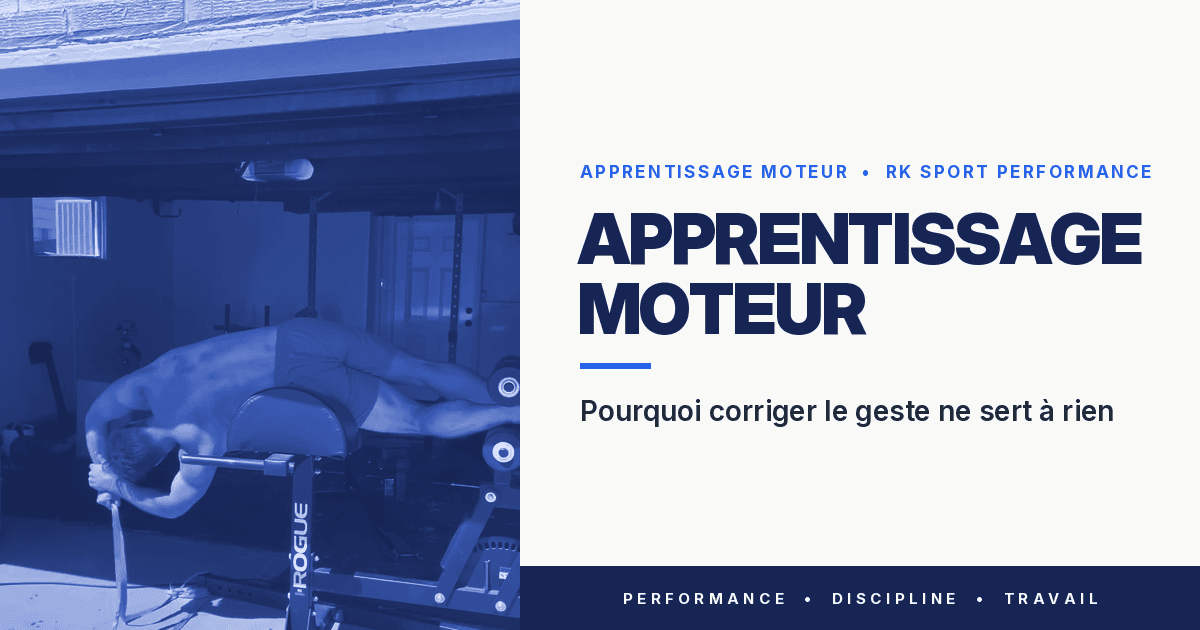 Apprentissage moteur : pourquoi corriger le geste ne sert à rien